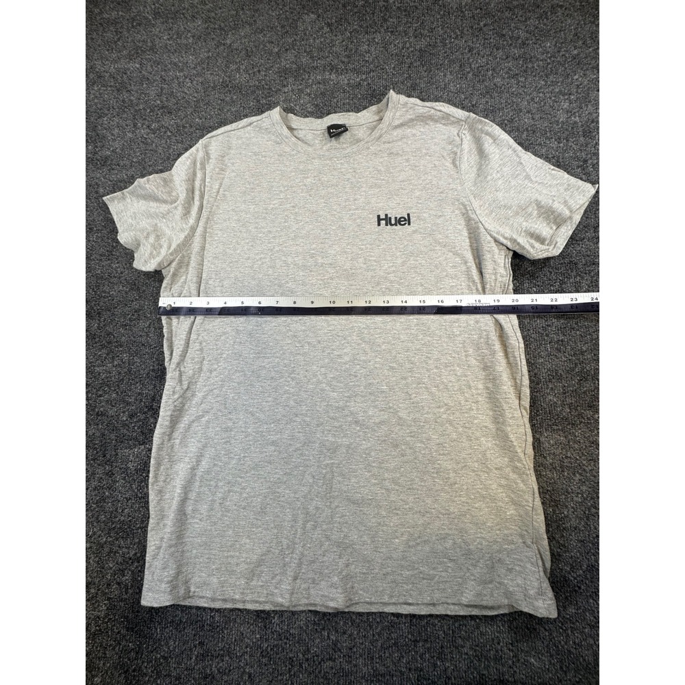 Huel T-Shirt Mens XXL Gray Heather Short Sleeve Logo Graphic Crewneck Tee - Picture 4 of 7